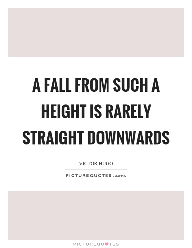 A fall from such a height is rarely straight downwards Picture Quote #1