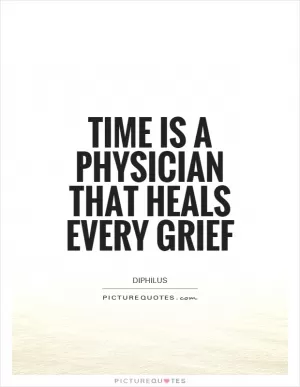 Time is a physician that heals every grief Picture Quote #1