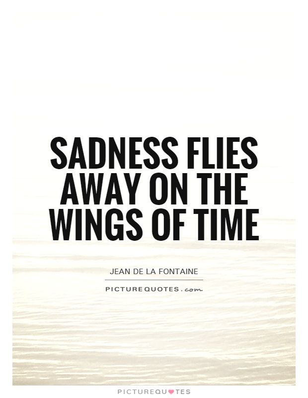 Sadness flies away on the wings of time Picture Quote #1