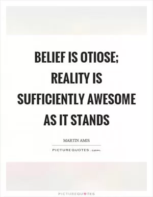 Belief is otiose; reality is sufficiently awesome as it stands Picture Quote #1