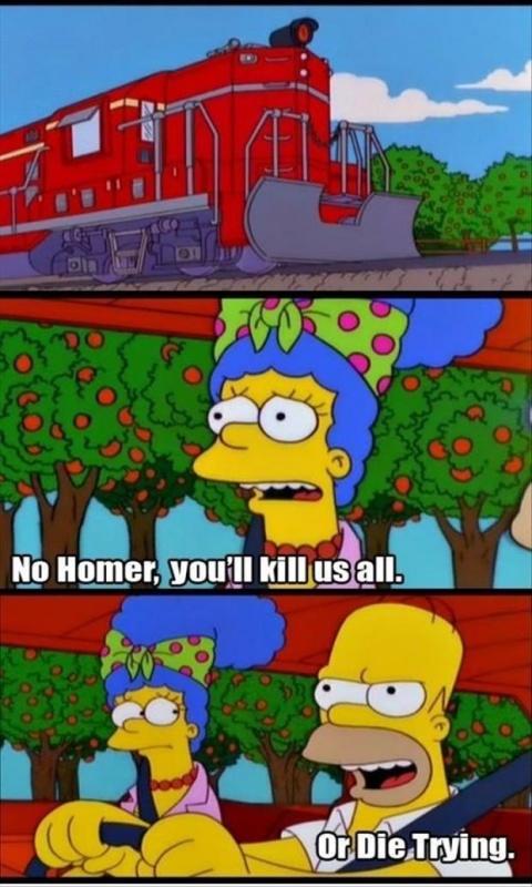 No Homer, you'll kill us all. Or die trying Picture Quote #1