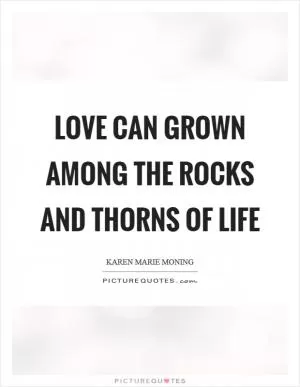 Love can grown among the rocks and thorns of life Picture Quote #1