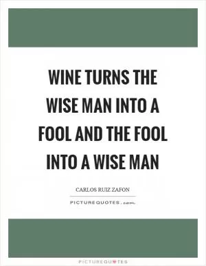 Wine turns the wise man into a fool and the fool into a wise man Picture Quote #1