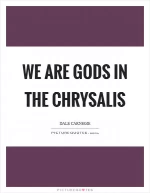 We are gods in the chrysalis Picture Quote #1