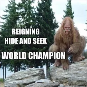Reigning hide and seek world champion Picture Quote #1