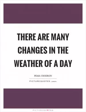 There are many changes in the weather of a day Picture Quote #1
