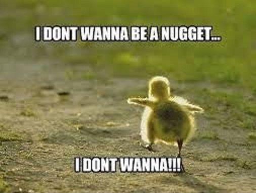 I don't wanna be a nugget... I don't wanna!!! Picture Quote #1
