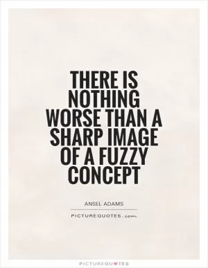 There is nothing worse than a sharp image of a fuzzy concept Picture Quote #1
