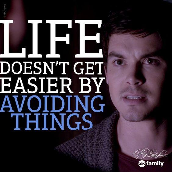 Life doesn't get easier by avoiding things Picture Quote #1