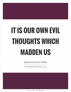 It is our own evil thoughts which madden us Picture Quote #1
