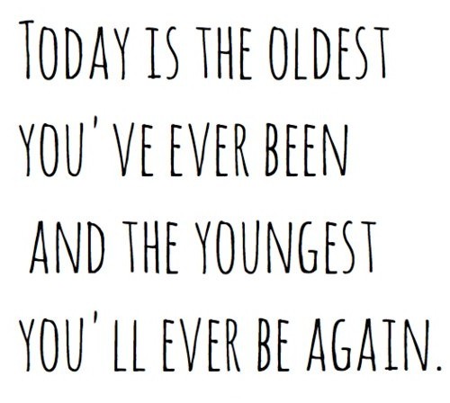 Today is the oldest you've ever been, and the youngest you'll ever be again Picture Quote #2