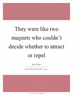 They were like two magnets who couldn’t decide whether to attract or repel Picture Quote #1