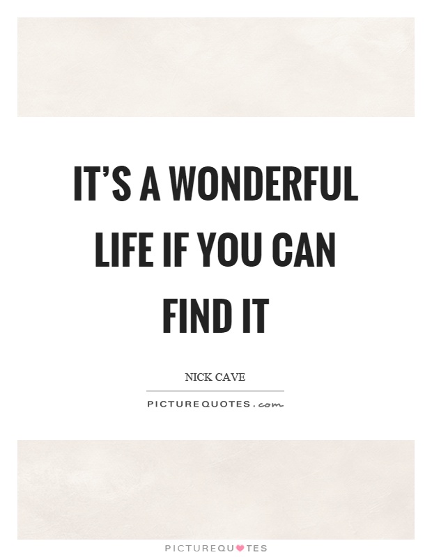 It's a wonderful life if you can find it Picture Quote #1