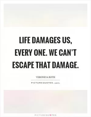 Life damages us, every one. We can’t escape that damage Picture Quote #1