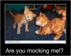 Are you mocking me? Picture Quote #1