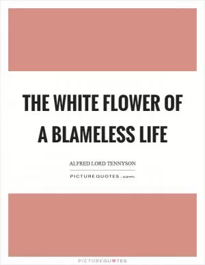 The white flower of a blameless life Picture Quote #1