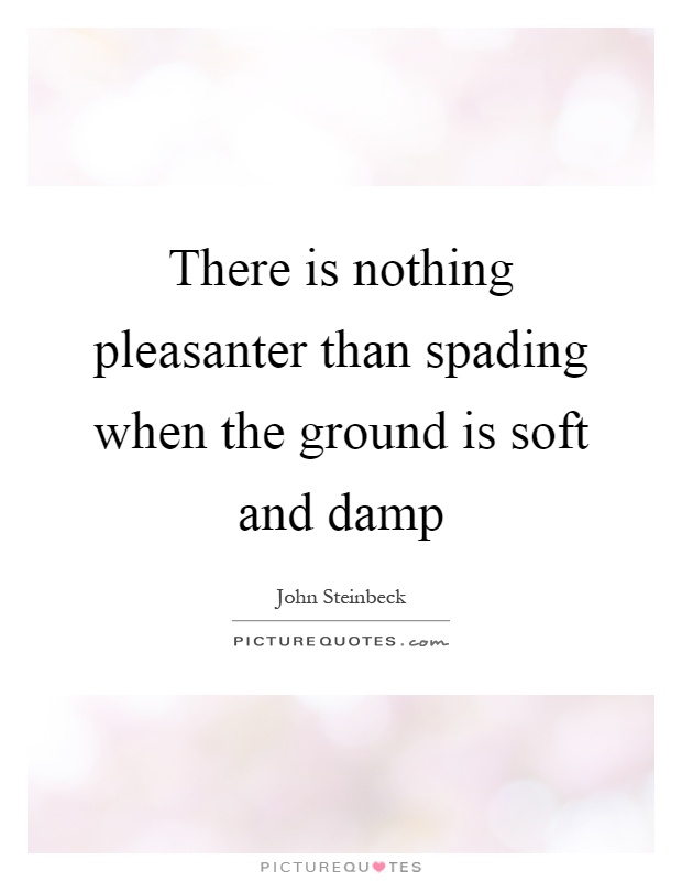 There is nothing pleasanter than spading when the ground is soft and damp Picture Quote #1