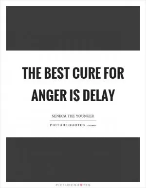 The best cure for anger is delay Picture Quote #1
