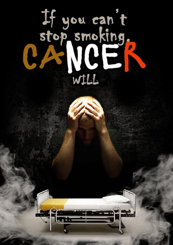 If you can't stop smoking cancer will Picture Quote #1