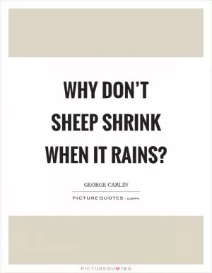 Why don’t sheep shrink when it rains? Picture Quote #1