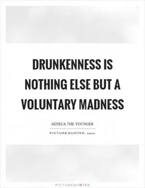 Drunkenness is nothing else but a voluntary madness Picture Quote #1