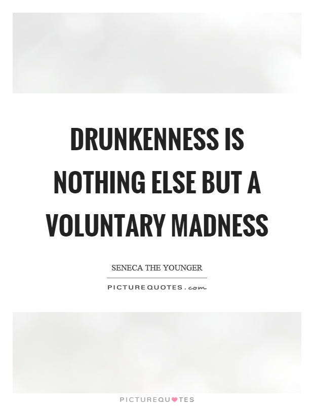 Drunkenness is nothing else but a voluntary madness Picture Quote #1