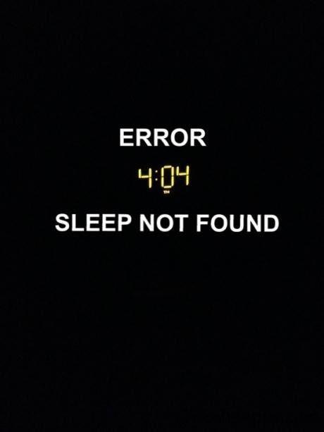 Error 404 sleep not found Picture Quote #1