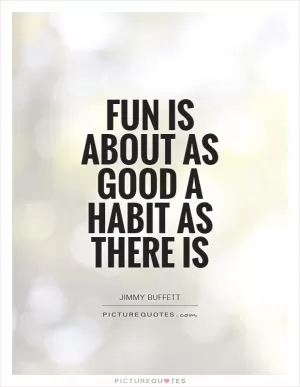 Fun is about as good a habit as there is Picture Quote #1