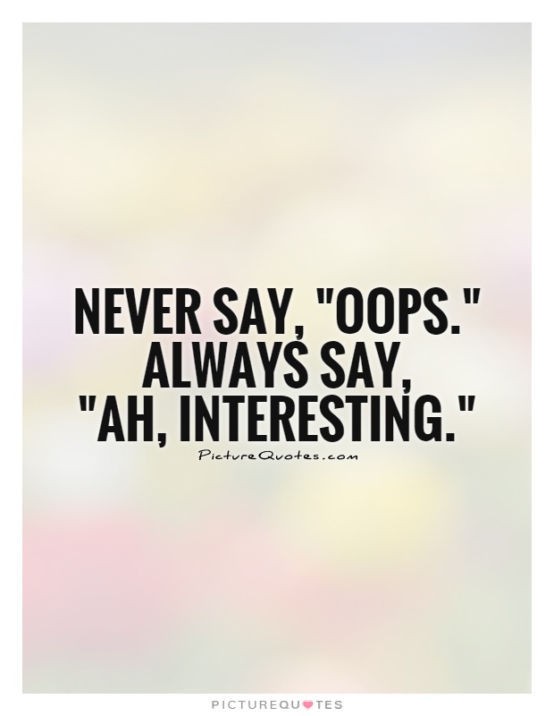 Never say, 