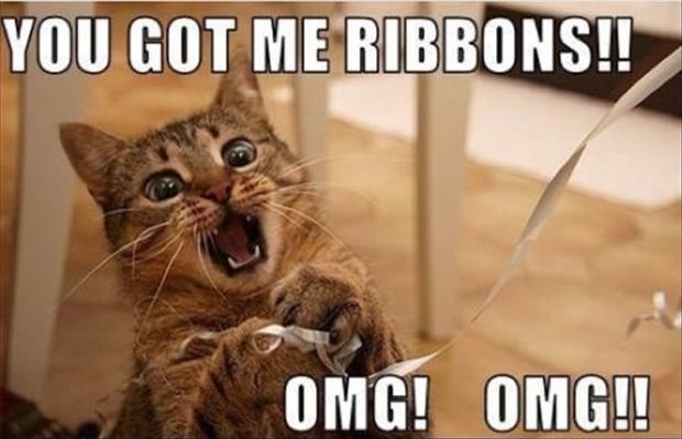 You got me ribbons!! OMG! OMG! Picture Quote #1