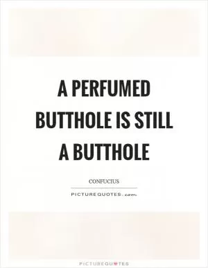 A perfumed butthole is still a butthole Picture Quote #1