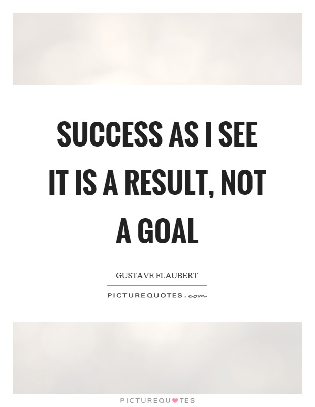 Success as I see it is a result, not a goal Picture Quote #1