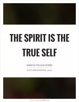 The spirit is the true self Picture Quote #1