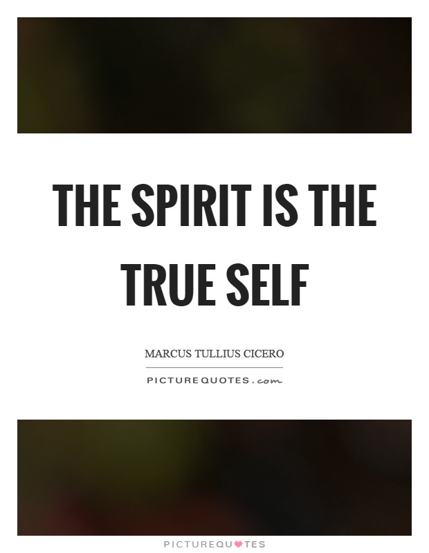 The spirit is the true self Picture Quote #1