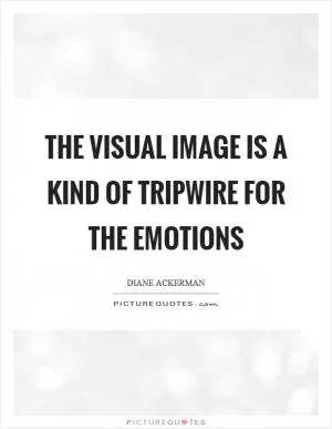 The visual image is a kind of tripwire for the emotions Picture Quote #1