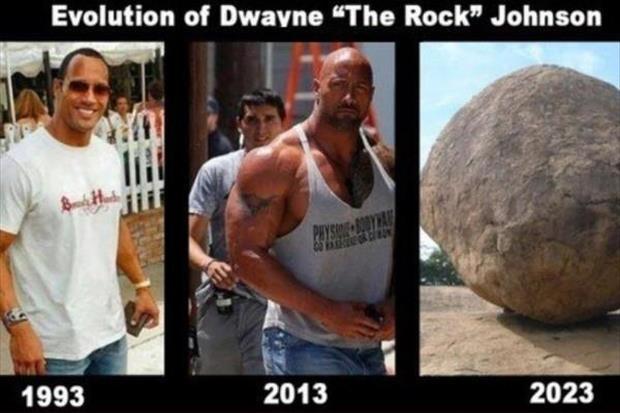 Evolution of Dwayne “The Rock” Johnson. 1993. 2013. 2023 Picture Quote #1
