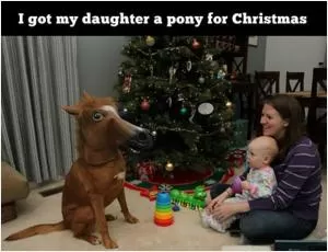 I got my daughter a pony for Christmas Picture Quote #1
