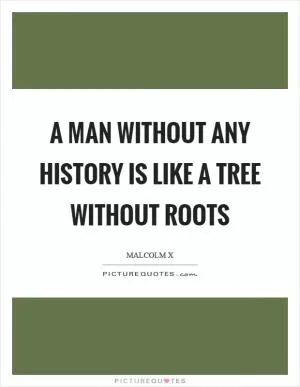 A man without any history is like a tree without roots Picture Quote #1