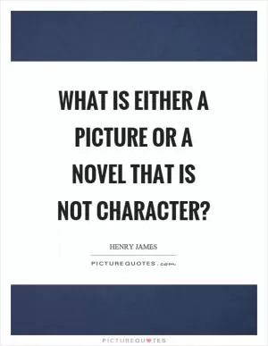 What is either a picture or a novel that is not character? Picture Quote #1