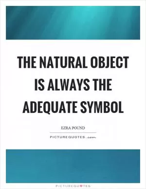 The natural object is always the adequate symbol Picture Quote #1