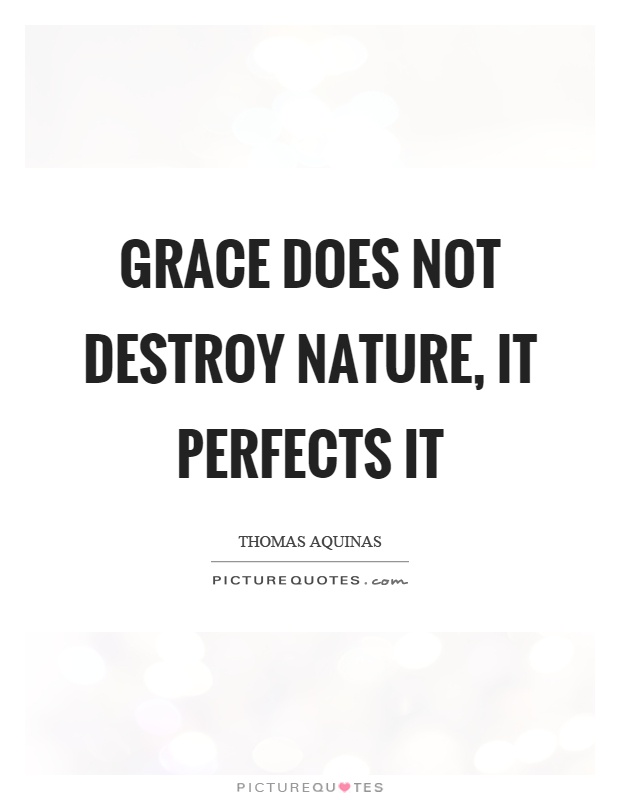 Grace does not destroy nature, it perfects it Picture Quote #1