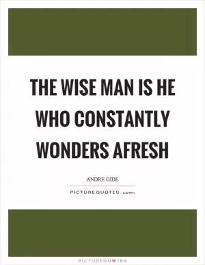 The wise man is he who constantly wonders afresh Picture Quote #1