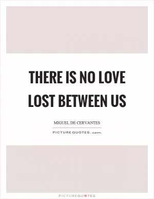 There is no love lost between us Picture Quote #1