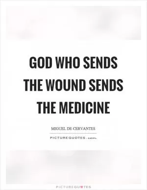 God who sends the wound sends the medicine Picture Quote #1