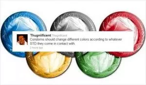 Condoms should change different colors according to whatever STD them come in contact with Picture Quote #1