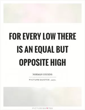 For every low there is an equal but opposite high Picture Quote #1