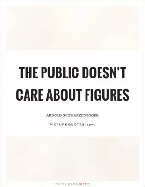 The public doesn’t care about figures Picture Quote #1
