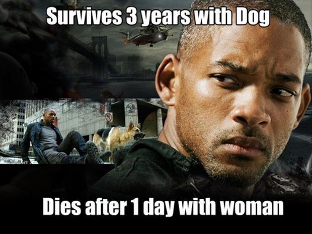Survives 3 years with dog. Dies after 1 day with woman Picture Quote #1