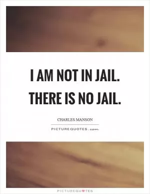 I am not in jail. There is no jail Picture Quote #1