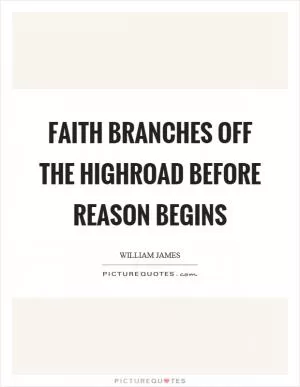 Faith branches off the highroad before reason begins Picture Quote #1